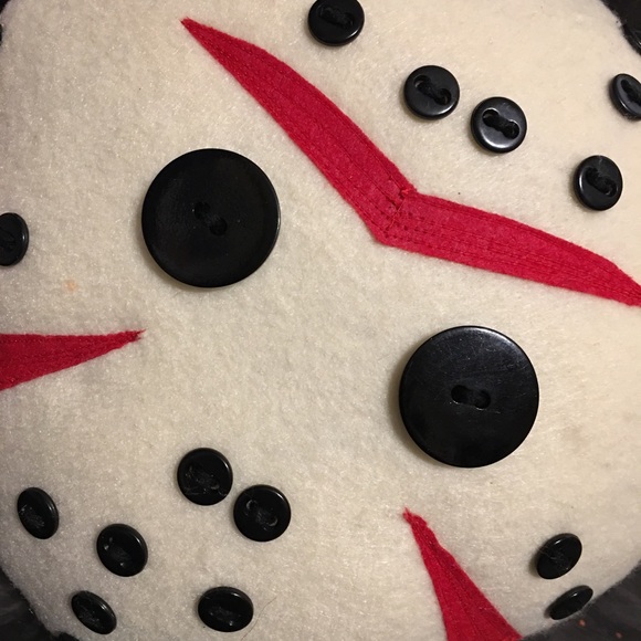 👻 ♥️⚡️LOVE StuFFins© Friday the 13th Throw Pillow OOAK Handmade Jason Vorhees - Picture 4 of 5